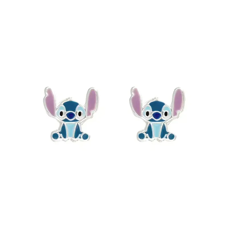 DISNEY Σκουλαρίκια Από Ασήμι Με τον Stitch ES00089SL