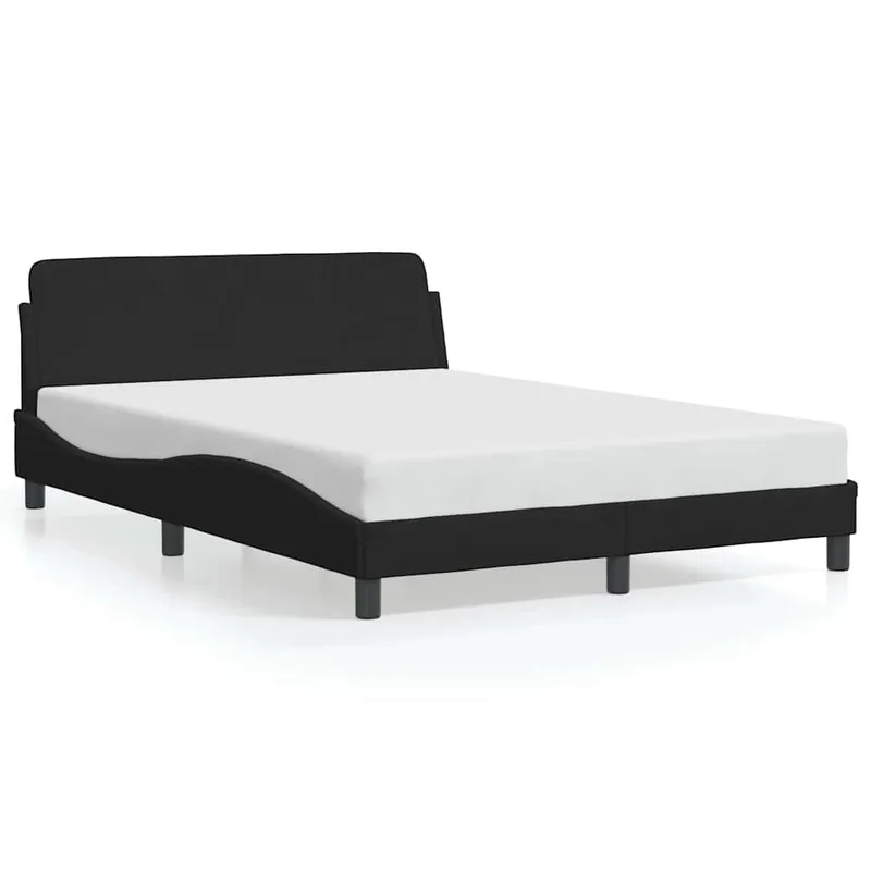 vidaXL Πλαίσιο Κρεβατιού Dover Μαύρο Βελούδινο 135x190 εκ.