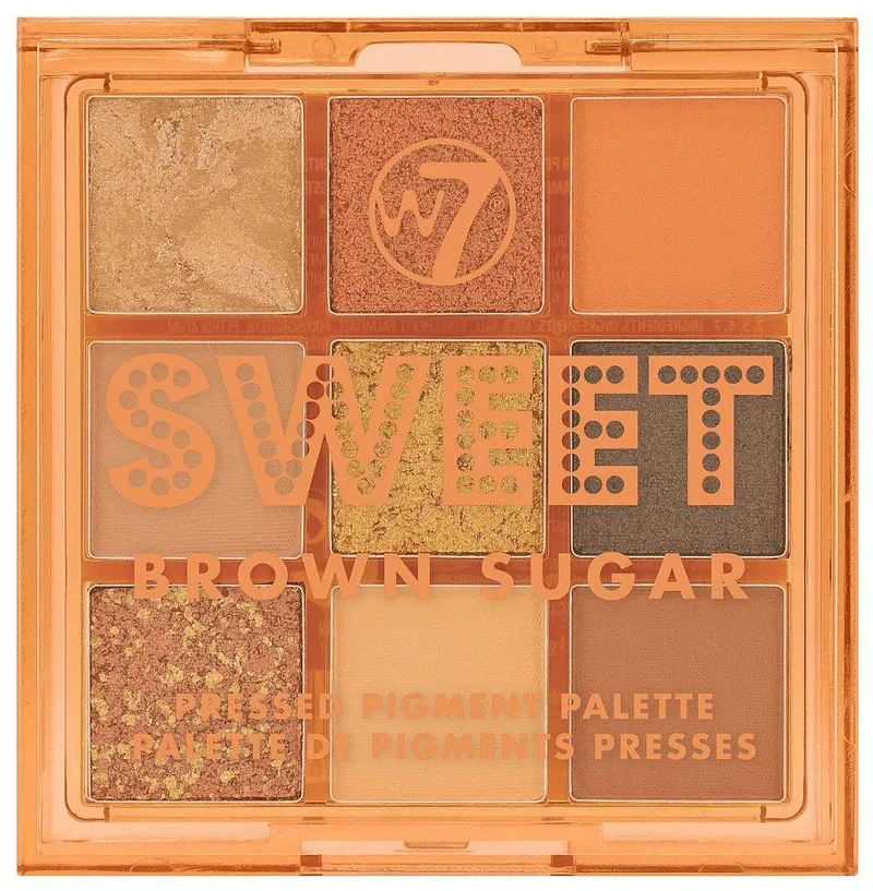 ΠΑΛΕΤΑ W7 SWEET BROWN SUGAR PRESSED PIGMENT PALETTE 8.1GR