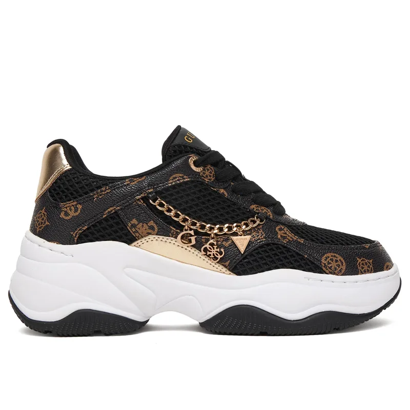 GUESS HARPAA ΠΑΠΟΥΤΣΙ ΓΥΝΑΙΚΕΙΟ FLPHARFAL12 BLACK BRASS