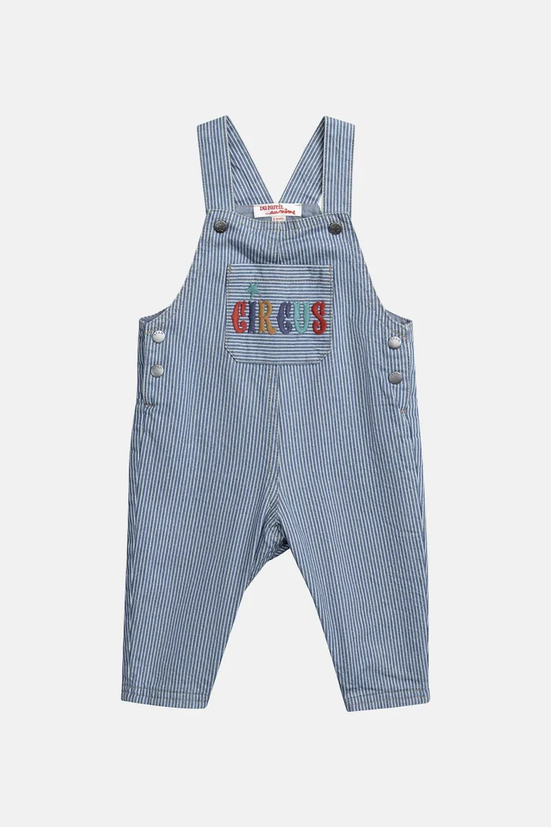 DPAM βρεφική denim σαλοπέτα για αγόρια "Stripped Circus" - 370454 Denim Blue