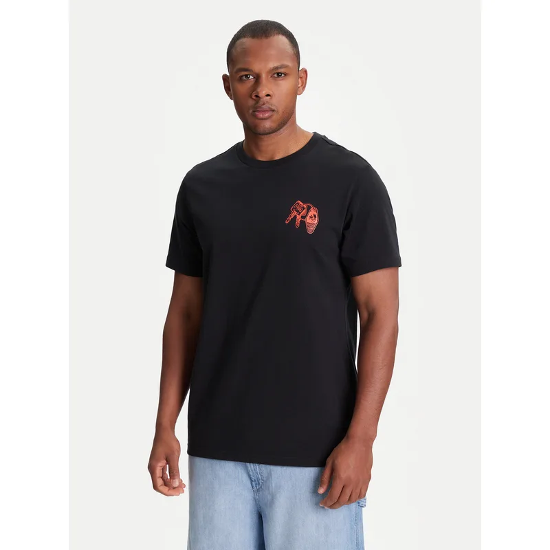 Converse T-Shirt Skeleton Party 10027726-A01 Μαύρο Regular Fit