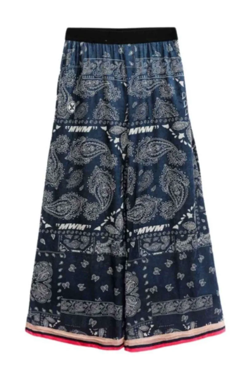 MOD WAVE MOVEMENT Παντελόνια BANDANA TROUSERS- MW082050525 - ΜΠΛΕ-MW082050525-BLUE