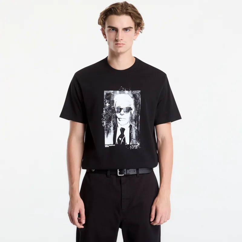 T-shirt Karl Lagerfeld Jeans Reg Karl Kameo Tee Black M