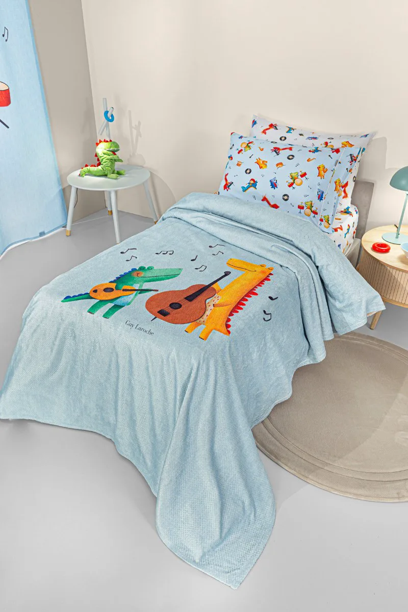 Παιδική Κουβέρτα Fleece Μονή Guy Laroche Band 160x220