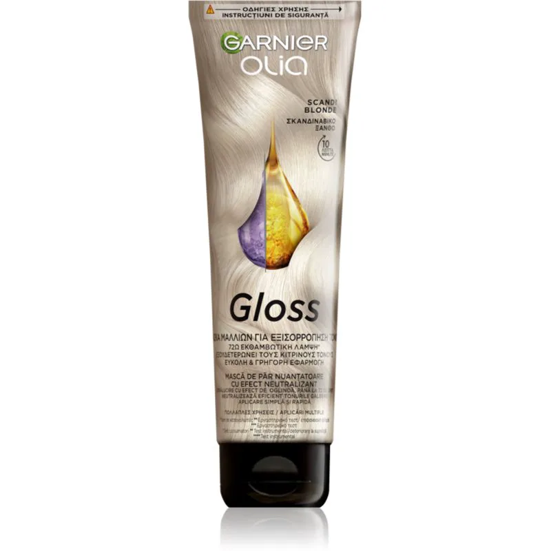 Garnier Olia Gloss Μάσκα με τεχνολογία bonding color για τα μαλλιά απόχρωση Scandi Blonde 150 ml