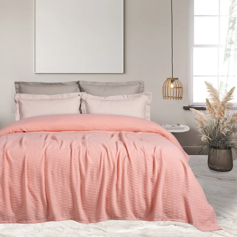 Κουβέρτα Polycotton Υπέρδιπλη 220x240εκ. Blankets 0491 Σομόν Das Home (Χρώμα: Σομόν, Ύφασμα: 70% Βαμβάκι-30% Polyester, Μέγεθος: Υπέρδιπλα) - Das Home - 420577720491