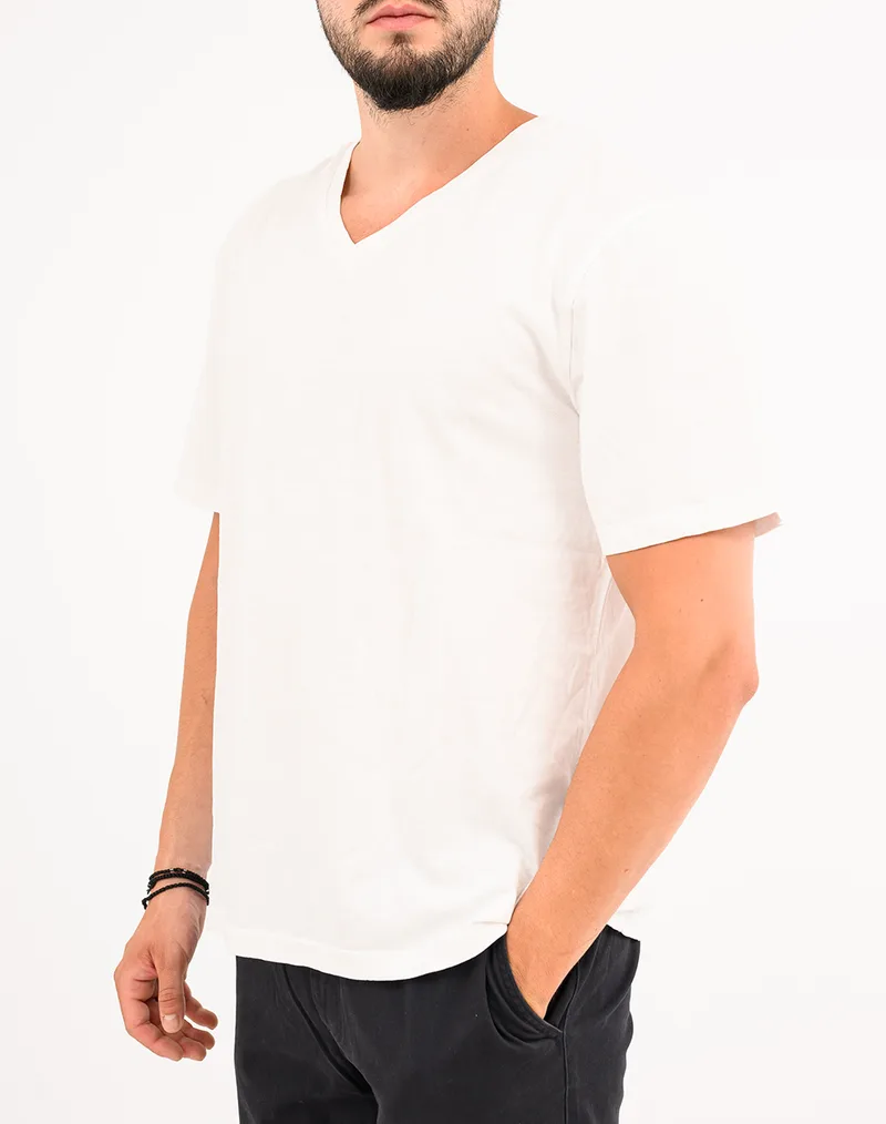 SUPERDRY D3 OVIN CLASSIC COTTON LINEN VEE ΜΠΛΟΥΖΑ ΑΝΔΡΙΚΟ M1012391A-K3Y OffWhite