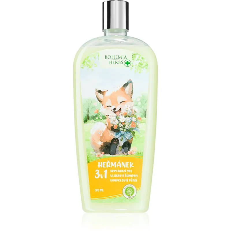 Bohemia Gifts & Cosmetics Bohemia Herbs Chamomile νερό με φυσαλλίδες και τζελ πλυσίματος για παιδιά 500 ml