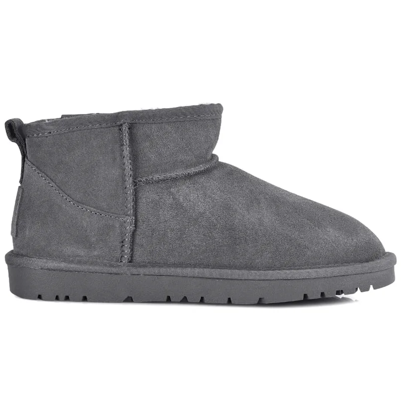 Γκρι ultra short δερμάτινο Australian Boot Kelara 21213