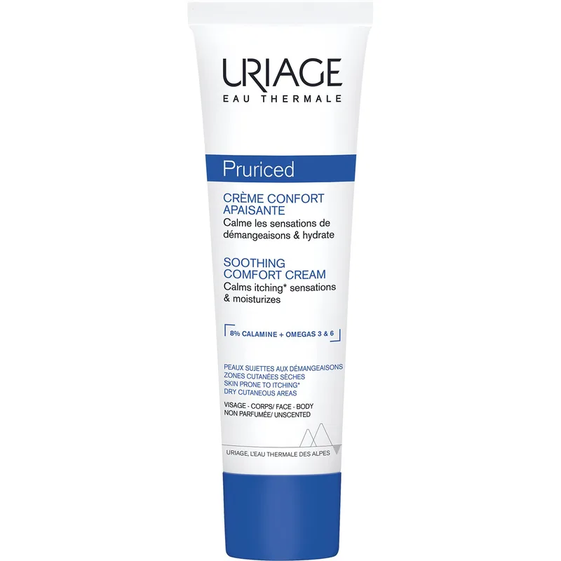 Uriage Pruriced Soothing Comfort Cream Καταπραϋντική Κρέμα Προσώπου - Σώματος για Ανακούφιση από τον Κνησμό & το Τράβηγμα, Κατάλληλη για Ευαίσθητες Επιδερμίδες 100ml
