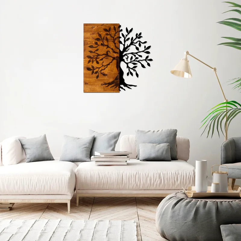 Ξύλινο Διακοσμητικό Τοίχου Agac 899Skl1280 58x58 cm