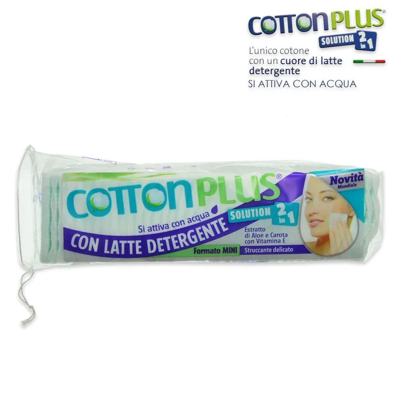 Cotton plus 2 in 1 mini with aloe extract and carrot c/vitamin e
