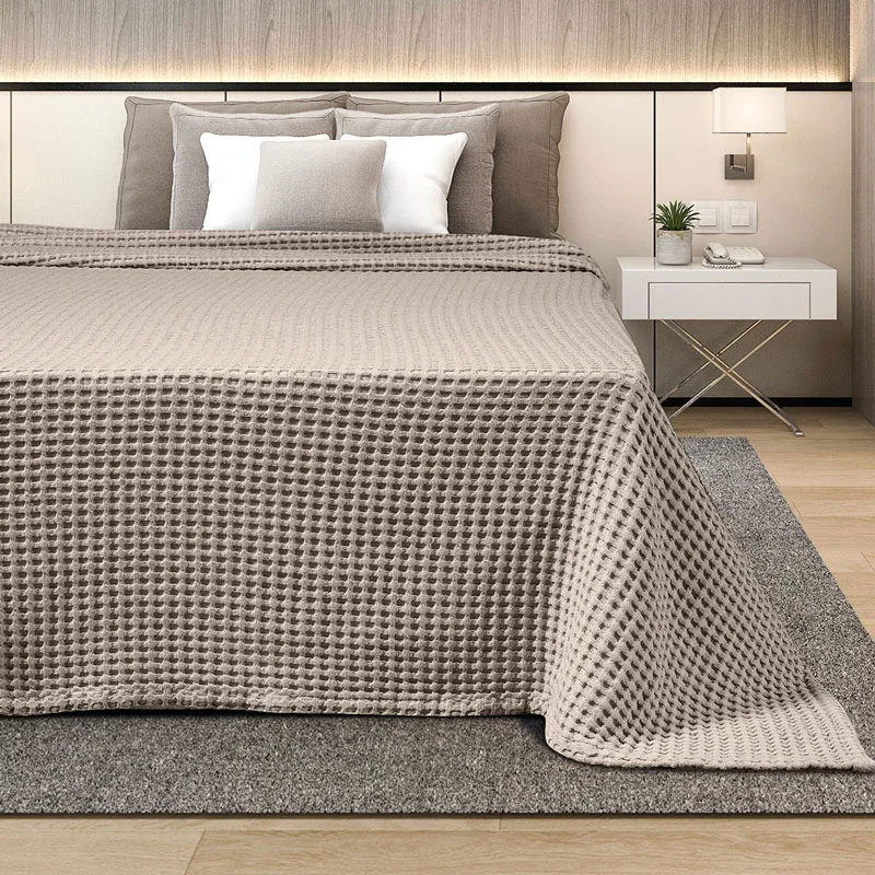 Κουβέρτα Πικέ Υπέρδιπλη 220x240 Adam Home Μπεζ 220x240