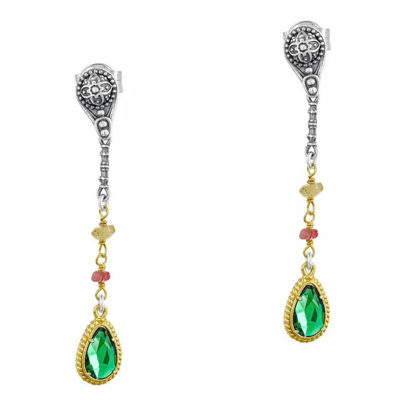 DIMITRIOS Σκουλαρίκια Κρεμαστά με Swarovski S135