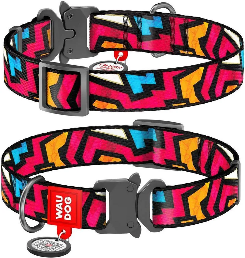 ΠΕΡΙΛΑΙΜΙΟ WAUDOG GRAFFITI METAL FASTEX (25MM / 31-49CM)