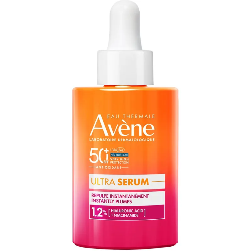 Avene Instant Plump Spf50+, 1.2% Hyaluronic Acid & Niacinamide Ultra Serum Αντιγηραντικός Ορός Προσώπου Άμεσης Σύσφιξης Πολύ Υψηλής Προστασίας με Υαλουρονικό Οξύ & Νιασιναμίδη 30ml