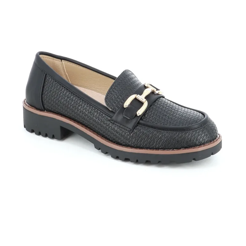 140-21 ΓΥΝΑΙΚΕΙΟ ΥΠΟΔΗΜΑ LOAFERS, ΜΑΥΡΟ