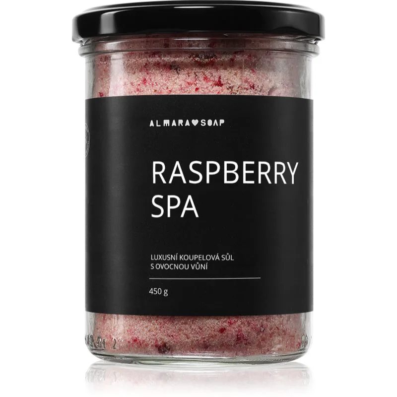 Almara Soap Bath Salt χαλαρωτικό αλάτι για μπάνιο με άρωμα Raspberry Spa 450 γρ