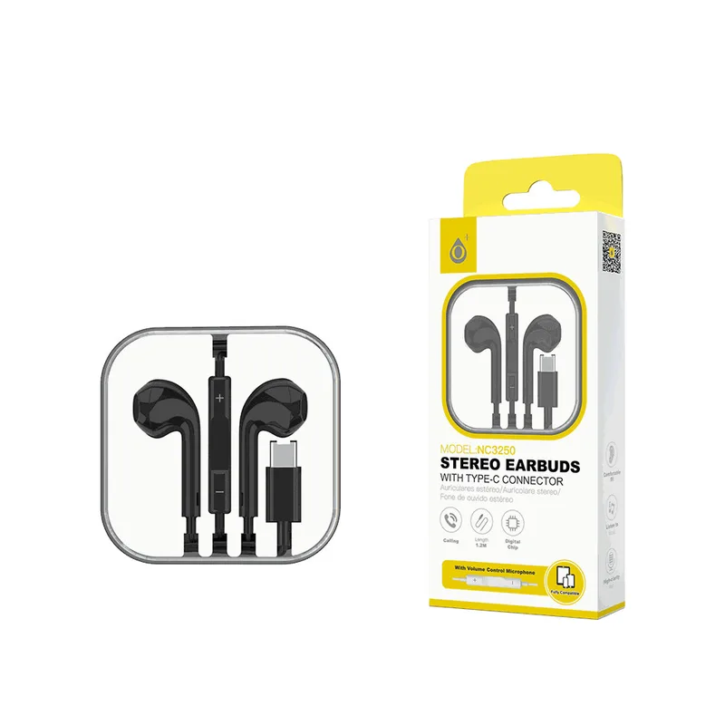Ακουστικά Ενσύρματα Ψείρες MTK 20 Hz-20 KHz USB Type-C 1.2 m Μαύρο 740586