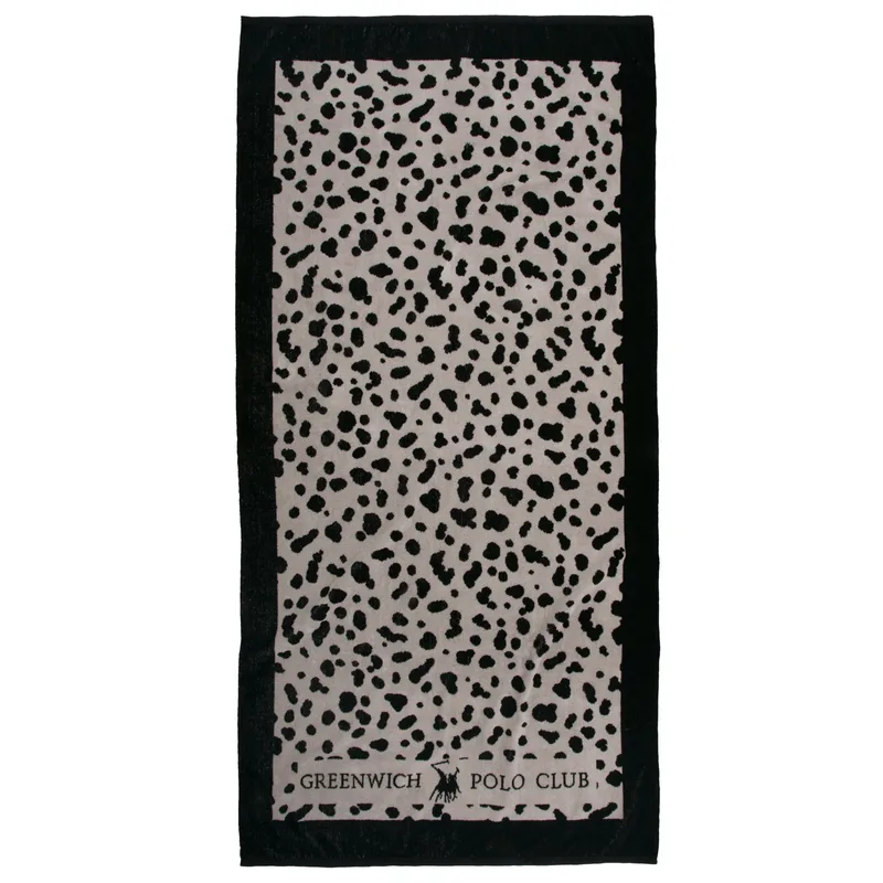 Πετσέτα Θαλάσσης Greenwich Polo Club 5237 Taupe-Black 90x180