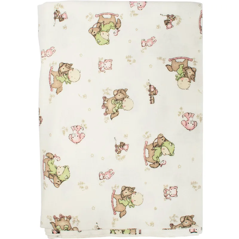 Φανελένια Πάνα Αγκαλιάς 80x80 Dimcol Baby 03 White 80x80