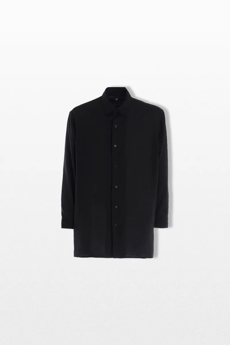 YOHJI YAMAMOTO Ανδρικό Μαύρο Lawn Triple Collar Blouse