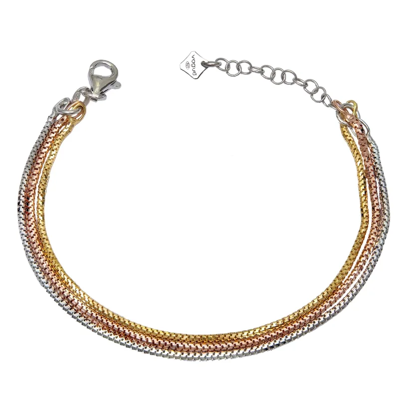 Επίχρυσο τρίχρωμο βραχιόλι Vogue 925 8997308 8997308 Ασήμι