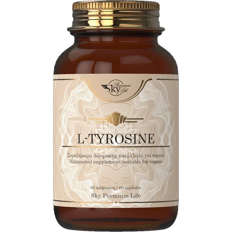Sky Premium Life L-Tyrosine 500mg Συμπλήρωμα Διατροφής με L-Τυροσίνη για την Βελτίωση της Μνήμης & της Απόδοσης σε Έντονες Καταστάσεις 60caps