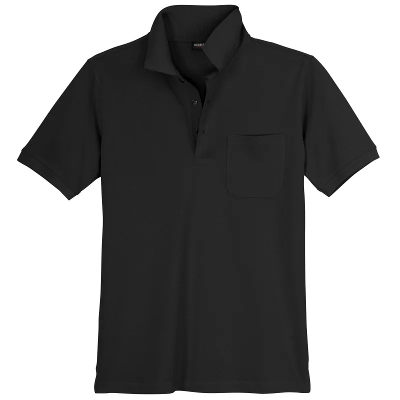 King Size Polo Pique με τσέπη,"Ralph" της Redfield - Black