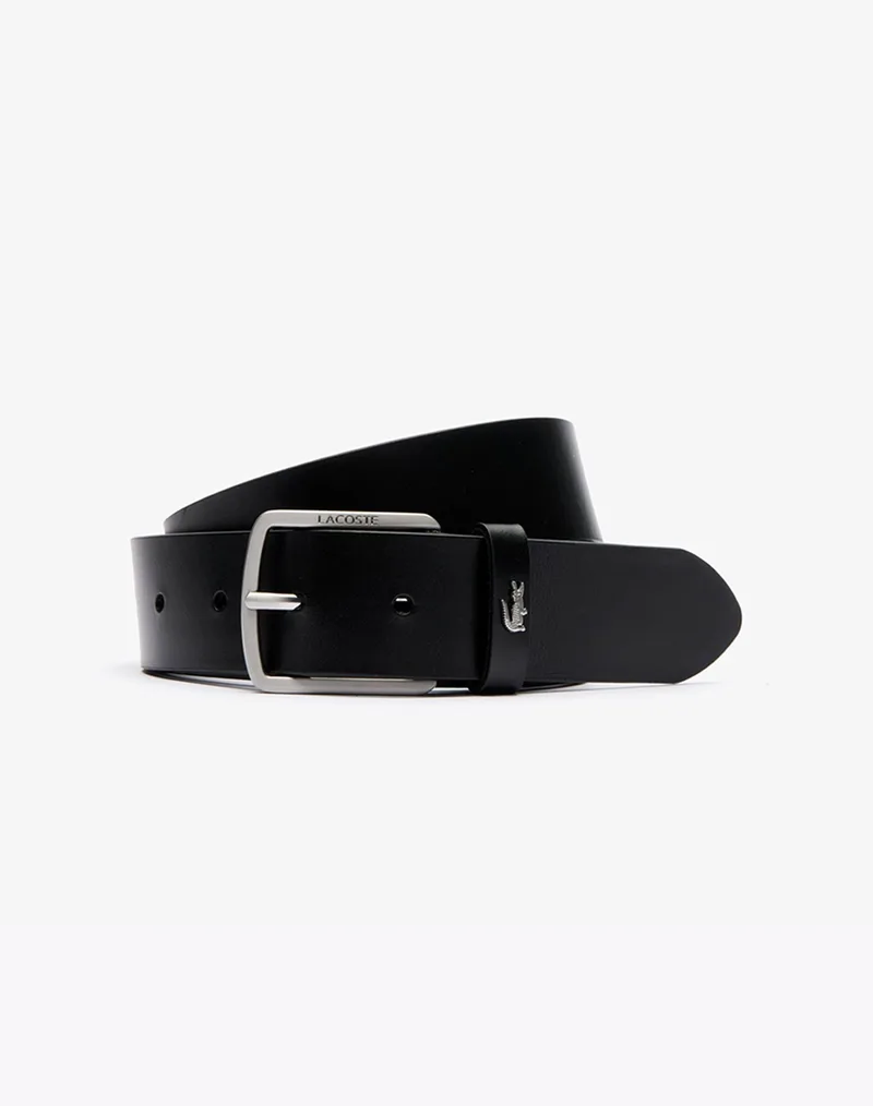 LACOSTE ΖΩΝΗ ΑΝΔΡΙΚΗ 35 PLAIN LEATHER BELT 3RC4082-000 Black
