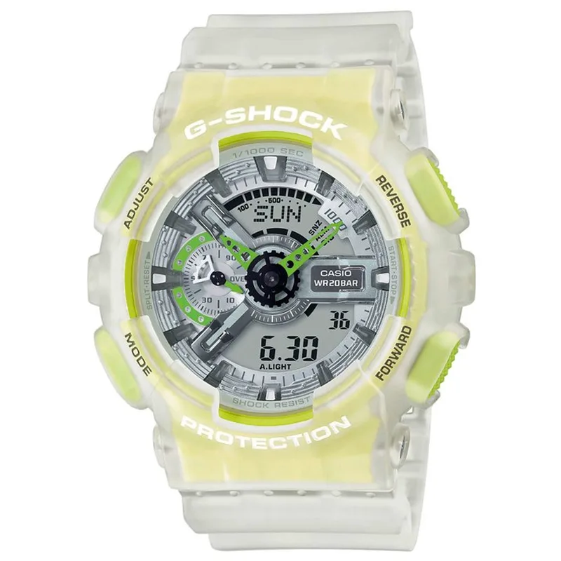 CASIO G-Shock Chronograph White Rubber Strap GA-110LS-7AER