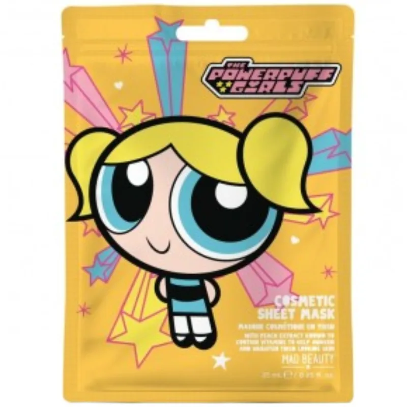 Mad Beauty Powerpuff Girls Bubbles Face Mask Αναζωογονητική Υφασμάτινη Μάσκα Προσώπου με Άρωμα από Φρούτα του Πάθους 25ml