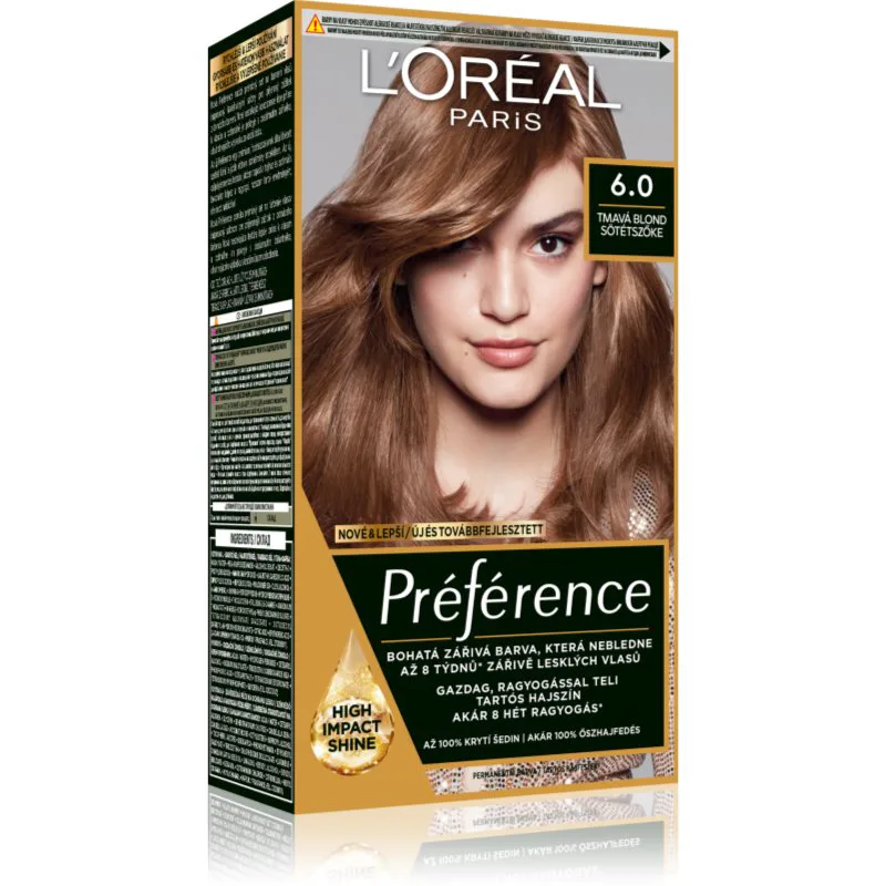 L’Oréal Paris Préférence βαφή μαλλιών απόχρωση 6.0 Dark Blonde 1 τμχ