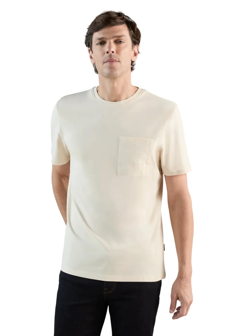ΑΝΔΡΙΚΟ T-SHIRT IZAC GRONY ΜΕ ΤΣΕΠΗ ΕΚΡΟΥ