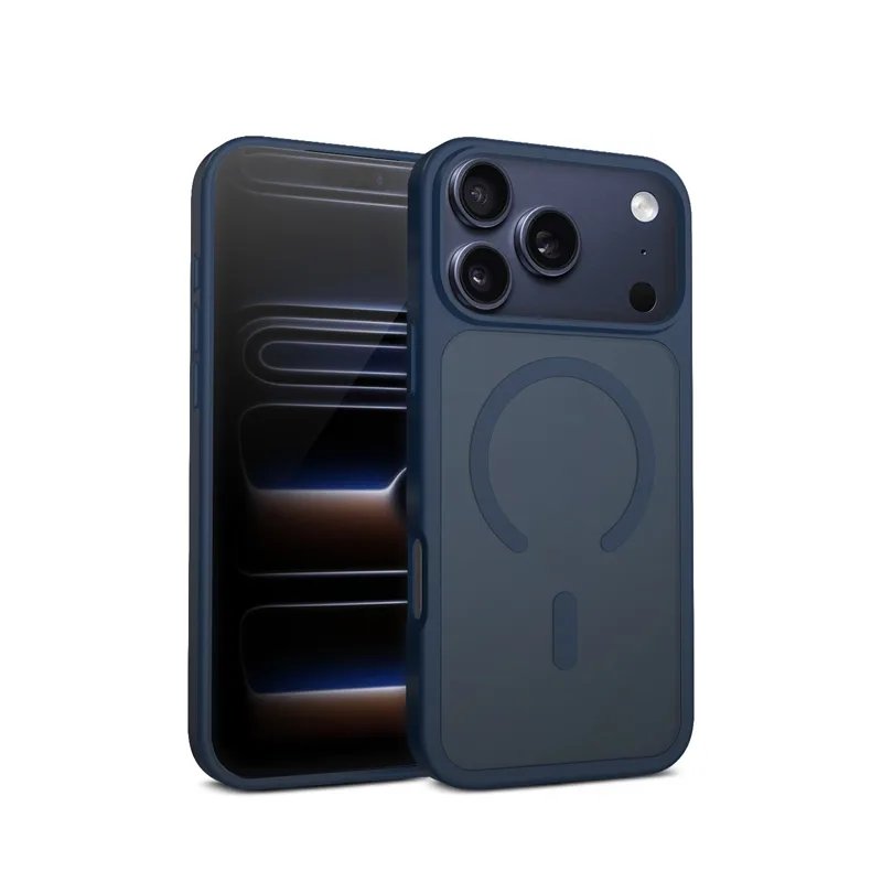 Θήκη Crong Hybrid Matte MagSafe Navy Blue iPhone 17 Pro Max