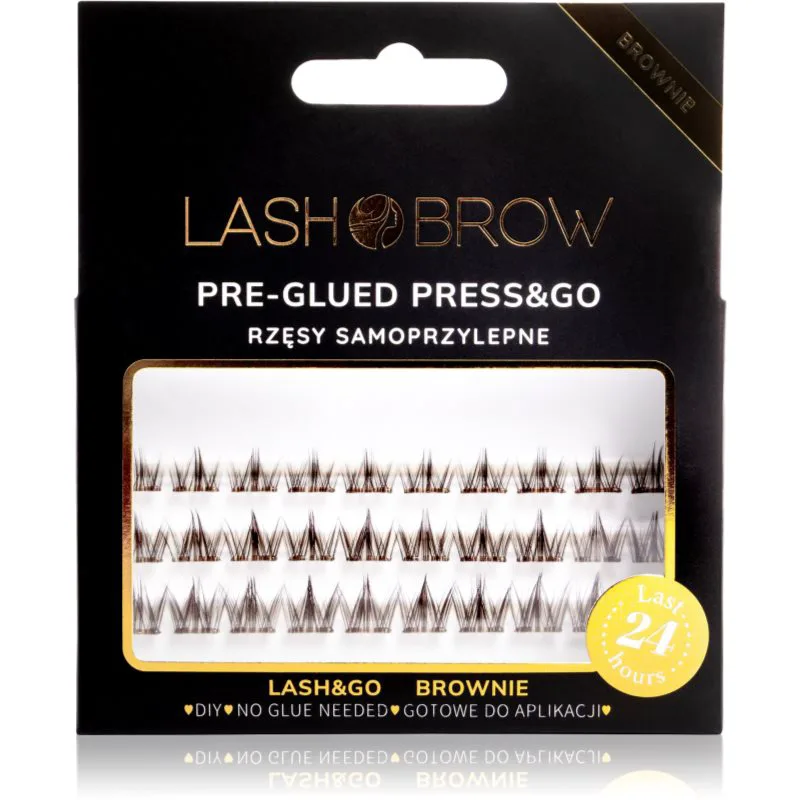 Lash Brow Press&Go Self-Adhesive Eyelashes αυτοκόλλητες βλεφαρίδες τουφάκια Classy Night Brownie 1 τμχ
