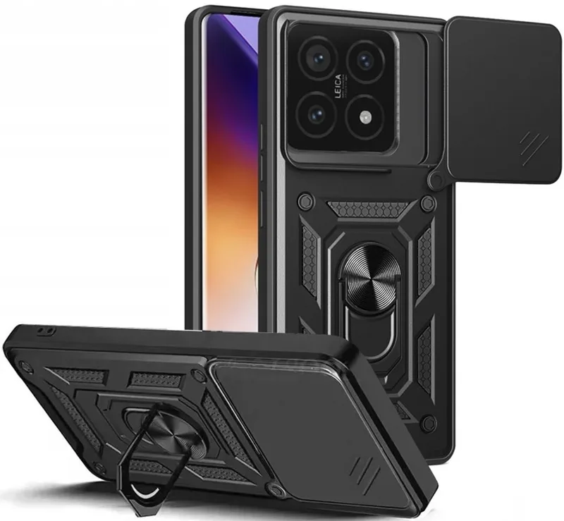 Θήκη Xiaomi 14T Tech-Protect Camshield Pro Ανθεκτική με Κάλυμμα για την Κάμερα & Ring Holder - Black (5906302371112)