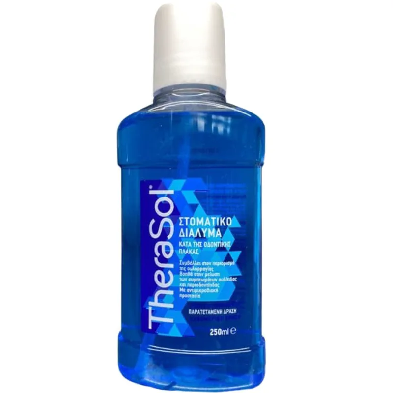 Therasol Antimicrobial Mouthwash Αντιμικροβιακό Στοματικό Διάλυμα Κατά της Πλάκας με Γεύση Μέντας 250ml