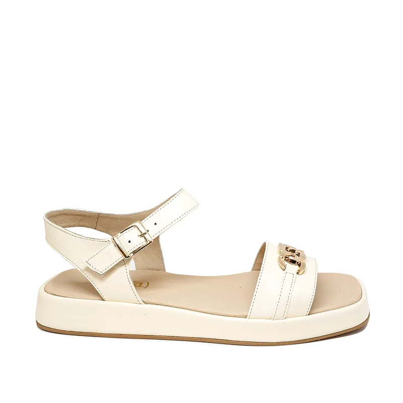 Bigshoes GA0306-02 Δερμάτινo Πέδιλο Κρεμ