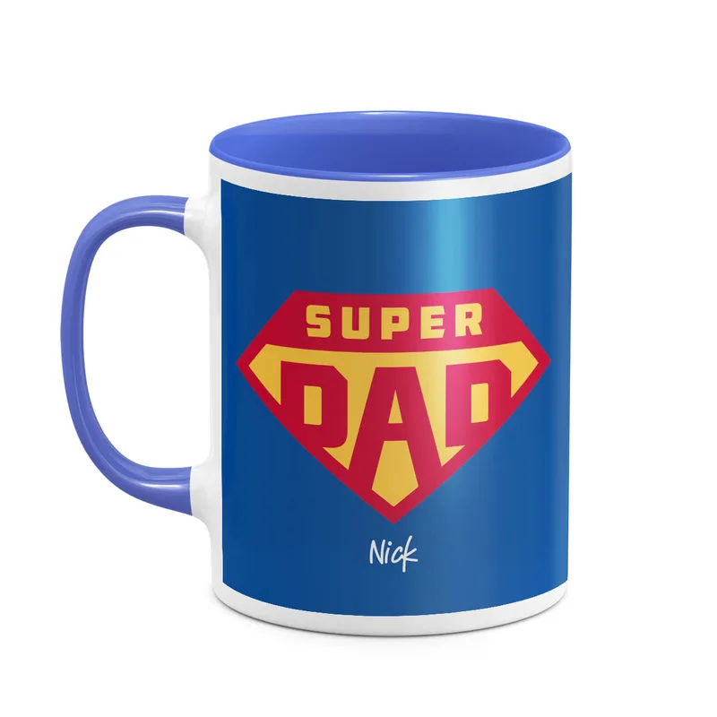 Super Dad - Man - Κούπα - Μπλε - Απλή