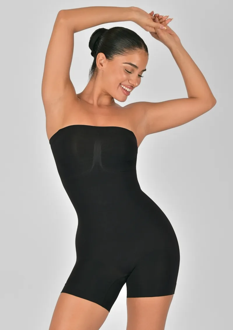 HiSculpt Αόρατο Strapless Κορμάκι - Μαύρο
