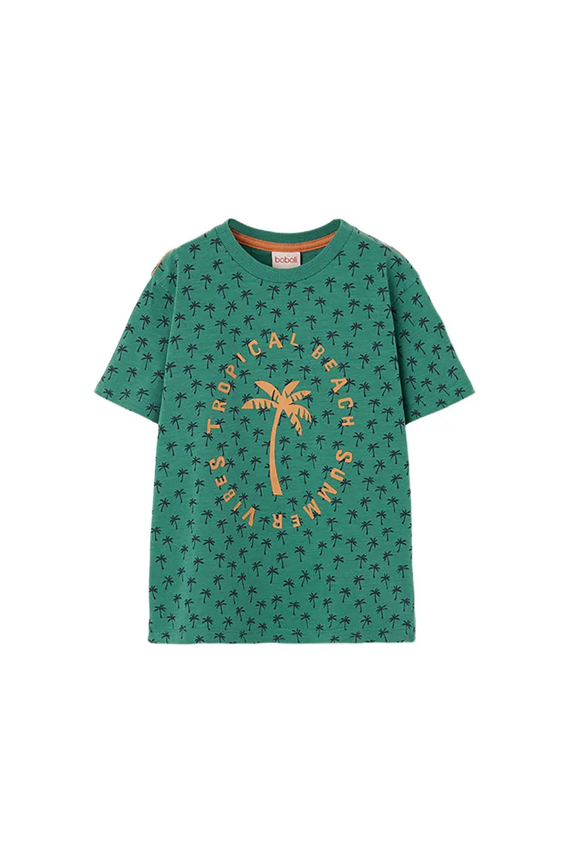 Boboli παιδικό Τ-shirt με all-over print - 513133 Πράσινο