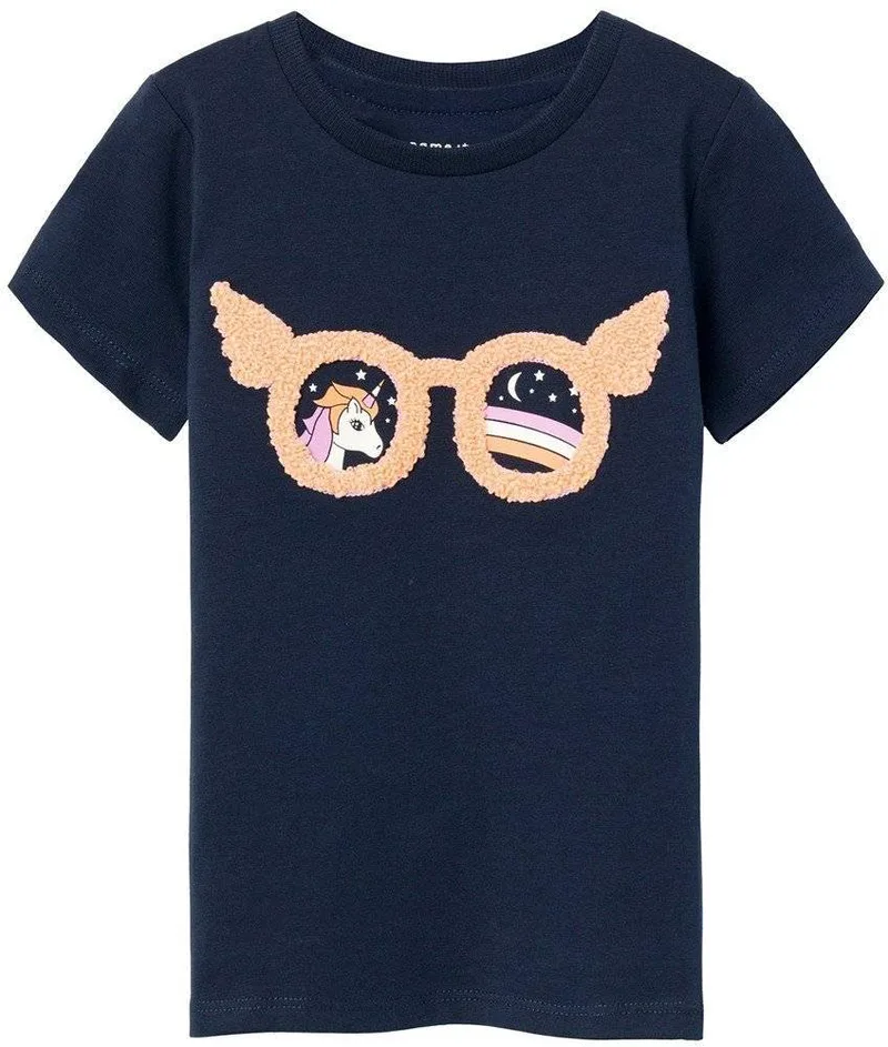 T-SHIRT NAME IT 13213339 NMFHILDE ΣΚΟΥΡΟ ΜΠΛΕ (116 CM)-(6 ΕΤΩΝ)