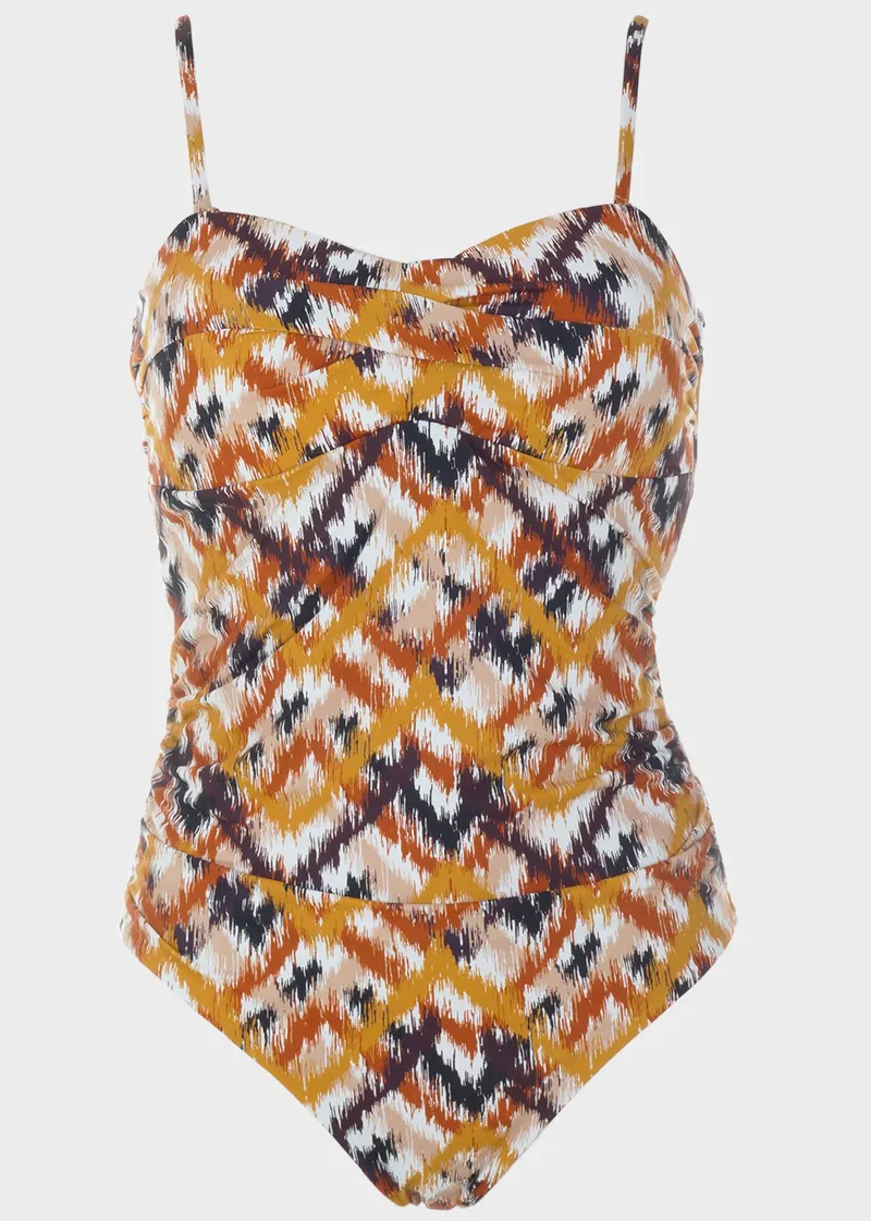 Ολόσωμο μαγιο strapless δετή πλάτη. Καλύπτει C-D Cup ΠΟΡΤΟΚΑΛΙ