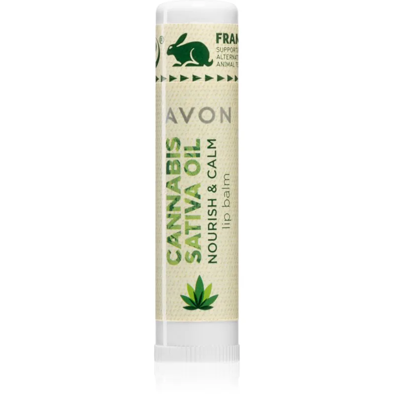 Avon Cannabis Sativa Oil Nourish & Calm Βάλσαμο για χείλη Με λάδι κάνναβης 4,5 γρ