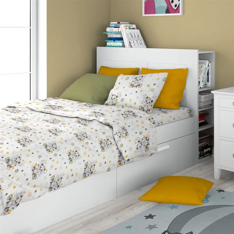 Σετ Σεντόνια 3τμχ Βαμβακερά Μονά 160x240εκ. Lion Cub 531 Grey Dimcol (Ύφασμα: Βαμβάκι 100%, Τύπος κατωσέντονου: Χωρίς Λάστιχο, Χρώμα: Γκρι) - DimCol - 32112223023