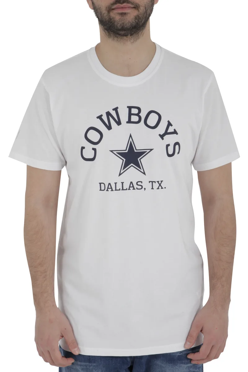 Μπλούζα Κοντομάνικη New Era Vintage Logo Cowboys 11109939-WHI Ανδρικό