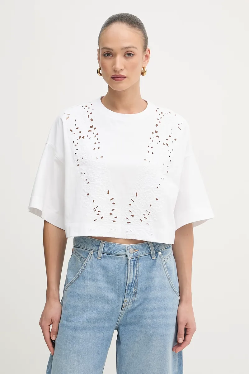 BOSS Πορτοκαλί Oversize t-shirt γυναικείο με βαμβάκι C Ephilas 2