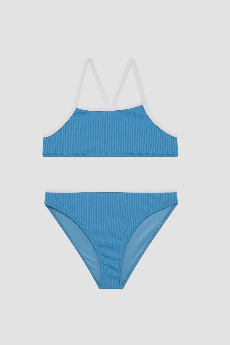Minerva παιδικό σετ μαγιό bikini rib για κορίτσια "Fulani" (4-12ετών)-37741-665